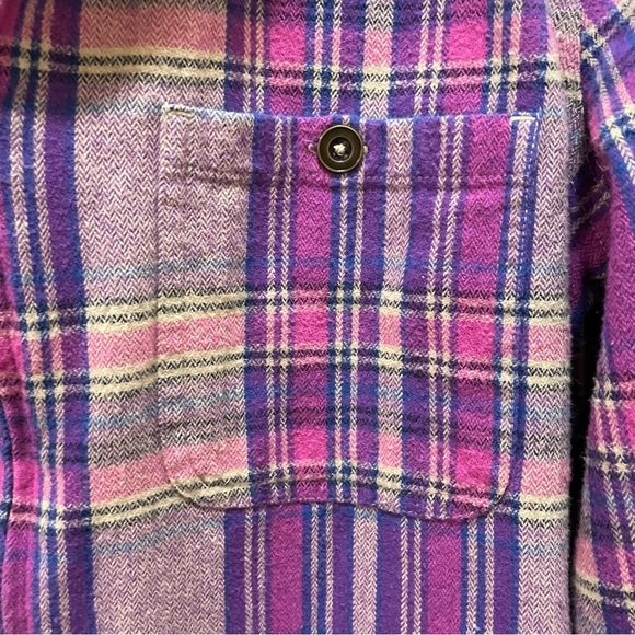 Christopher & Banks Purple and Pink Plaid zipper jacket - Picture 4 of 11